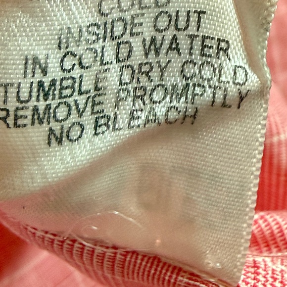 Frank & Eileen Barry Pink White Check Plaid Cotton Button Down Shirt Medium USA - Picture 6 of 6
